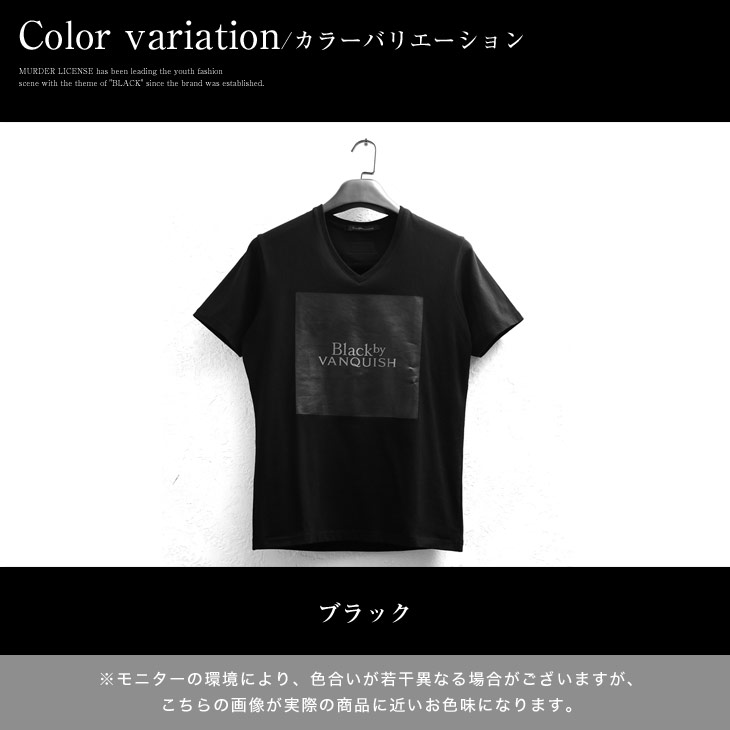 BLACK by VANQUISH Tシャツ メンズ ロゴ ブランド プリントT BLACK by VANQUISH Tシャツ メンズ ロゴ ブランド プリントT
