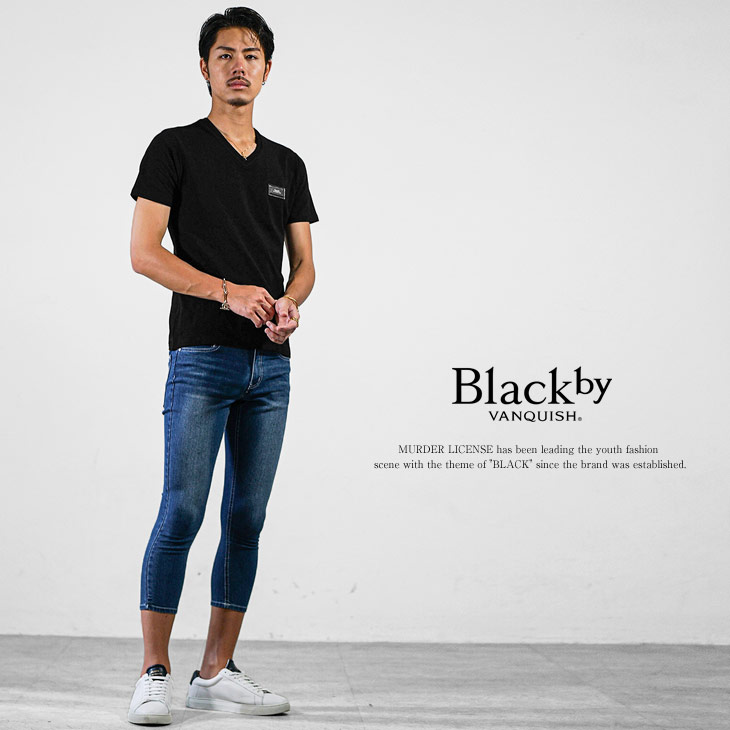 MNML Vネック Tシャツ 半袖 Black Bone 送料込み Hanes ヘインズ Tシャツ Vネック 半袖 メンズ レディース M・L
