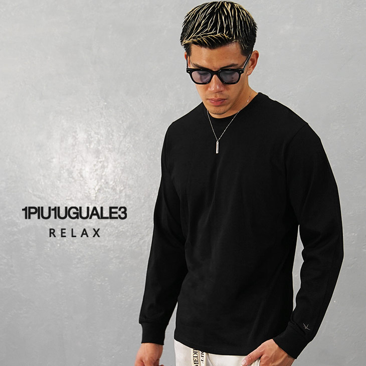 1piu1uguale3 - coco 未使用品 ウノピュウノウグァーレトレ 1piu1uguale3 レディース 長袖シャツ 3(L) 黒 ブラック モックネック　総ロゴ coco 未使用品 ウノピュウノウグァーレトレ 1piu1uguale3