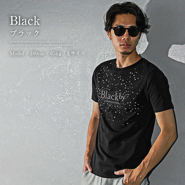 BLACK by VANQUISH（ブラックバイバンキッシュ） 黒Tシャツ メンズ