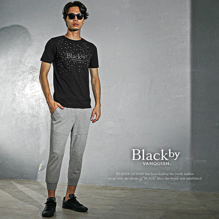 BLACK by VANQUISH（ブラックバイバンキッシュ） 黒Tシャツ メンズ