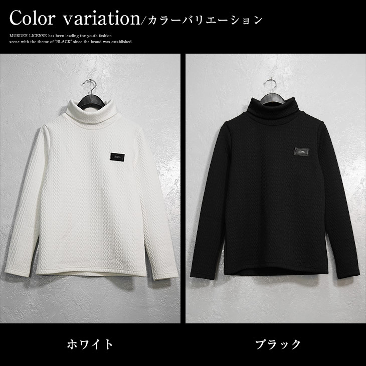 BLACK by VANQUISH タートルネック Tシャツ メンズ ブランド