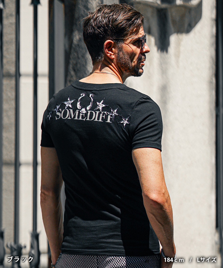 SOMEDIFF（サムディフ） Tシャツ メンズ 半袖 デザインTシャツ