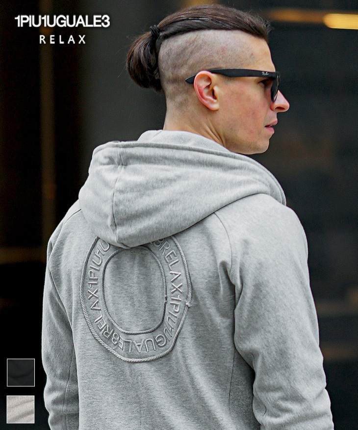 1PIU1UGUALE3 RELAX ウノピュウノウグァーレトレ ジップパーカー