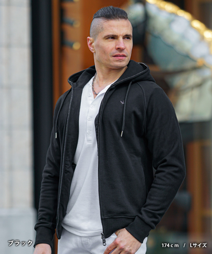 1PIU1UGUALE3 RELAX ウノピュウノウグァーレトレ ジップパーカー