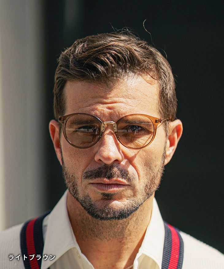 サングラス メンズ 薄い色 丸メガネ グラサン グレーレンズ カラーレンズ 黒縁 伊達メガネ ボストン メガネ ドライブ ケース付き 夏 夏服 joker ジョーカー | SOMEDIFF | 02