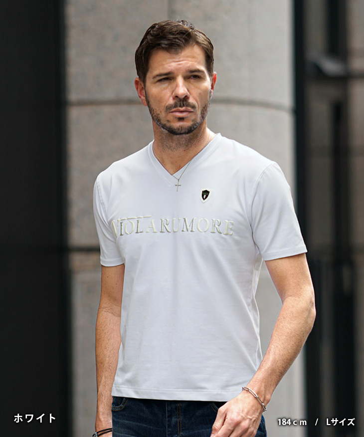 VIOLA rumore ヴィオラ Tシャツ メンズ 半袖 半袖Tシャツ V