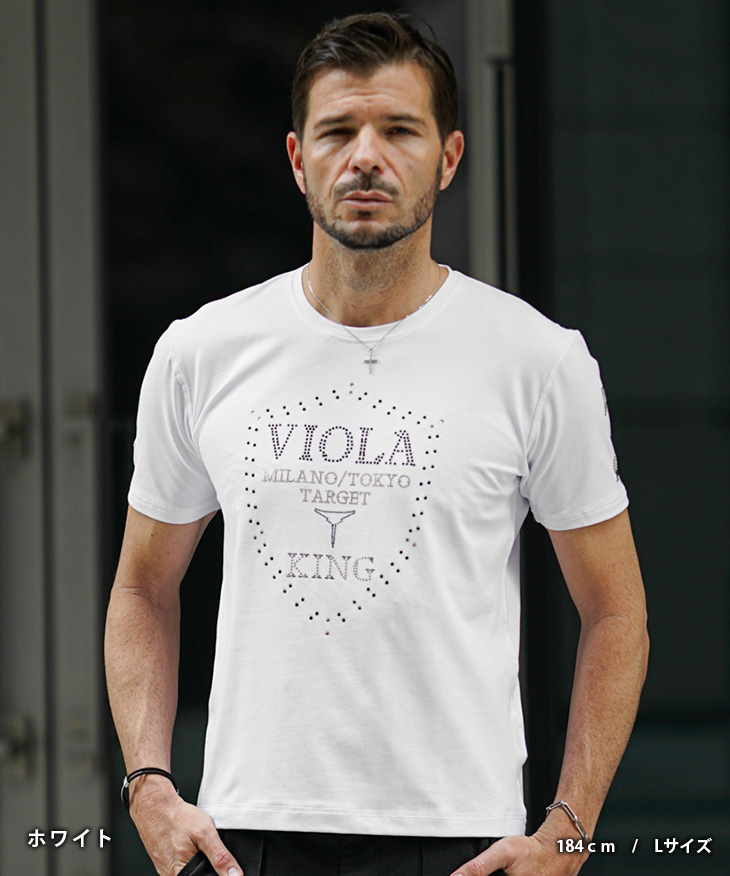 VIOLA RUMORE Vネックシャツ L ホワイト 楽天市場】VIOLA rumore ヴィオラ Tシャツ メンズ ブランド V