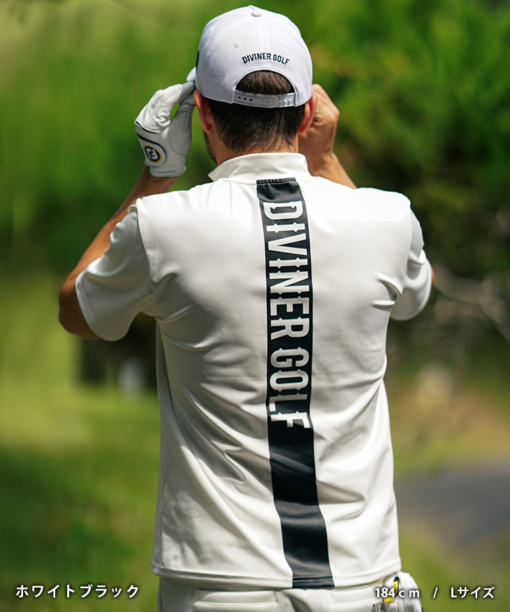 ○★新品未使用　DEVEREUX GOLF　ハーフジップシャツ　M　ホワイト 新品 未使用 DEVEREUX GOLF（デヴァローゴルフ） ハーフジップシャツ L