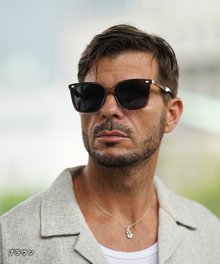 joker サングラス メンズ グラサン カラーレンズ ブラウン