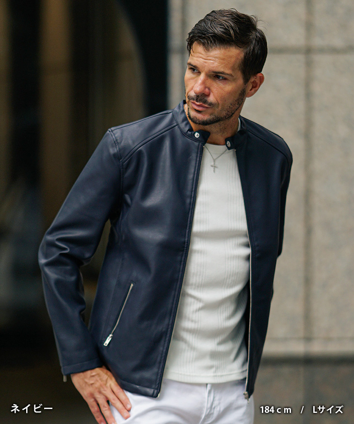 joker シングル ライダースジャケット メンズ レザージャケット