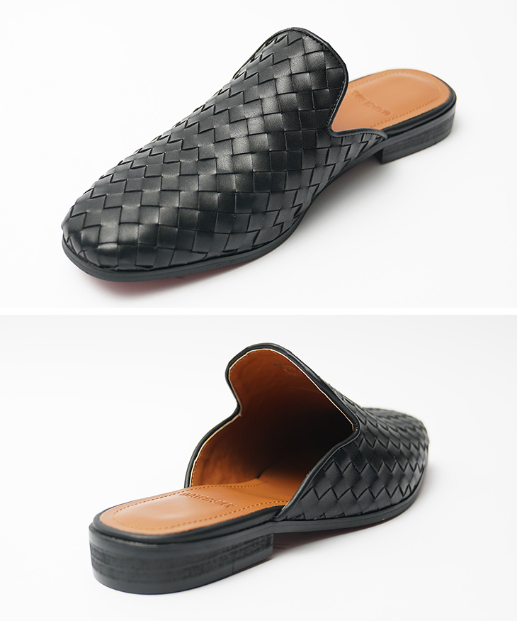 joker（ジョーカー） ミュール サンダル メンズ レザー 編み込み PU