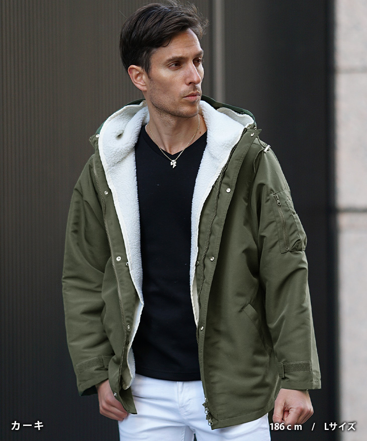 joker（ジョーカー） マウンテンパーカー メンズ 冬 ボア 着脱可能