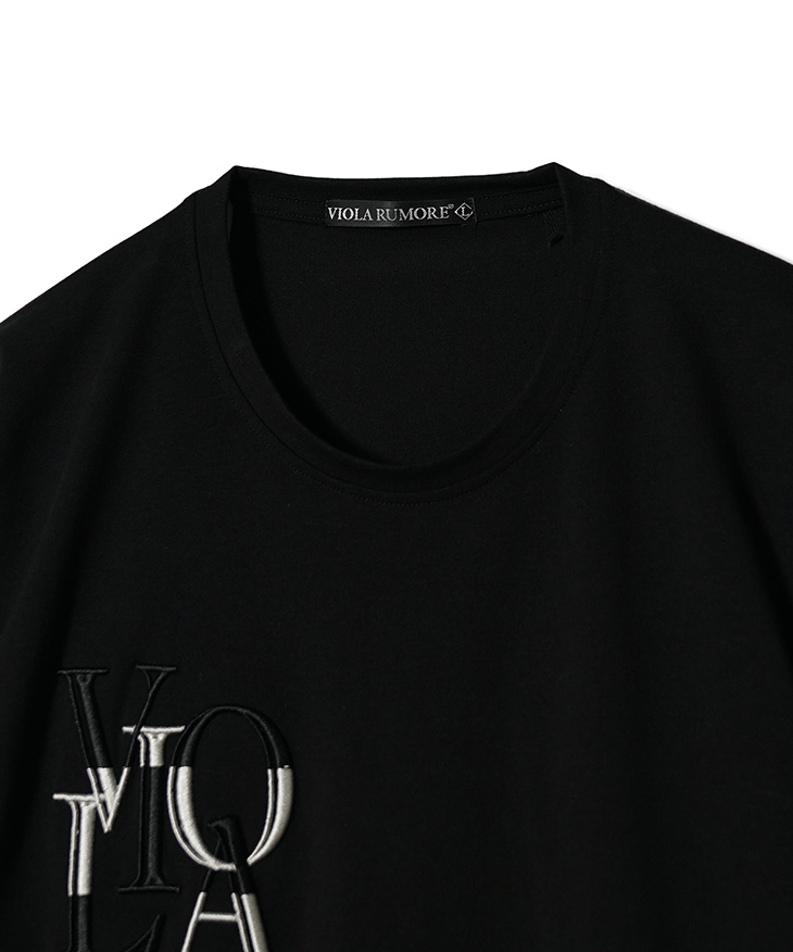 FloraCore ロンT ブラック M 再販無し VIOLA rumore（ヴィオラ ルモーレ） ヴィオラ 長袖Tシャツ メンズ