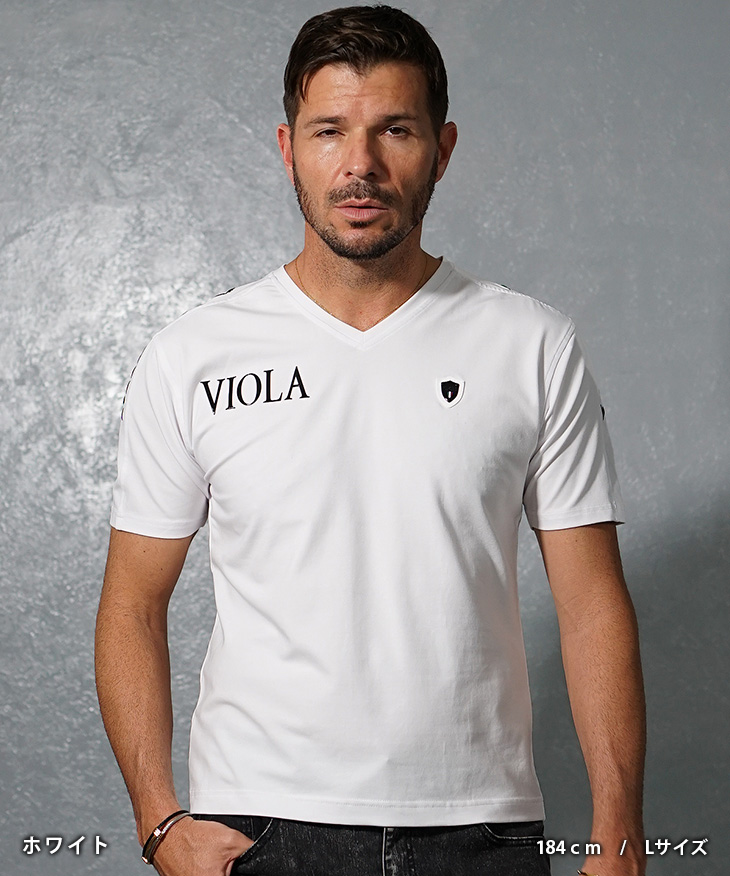 SLP ブラッドラスター ヴァンパイア Tシャツ ホワイト VIOLA rumore（ヴィオラ ルモーレ） ヴィオラ 半袖Tシャツ メンズ V