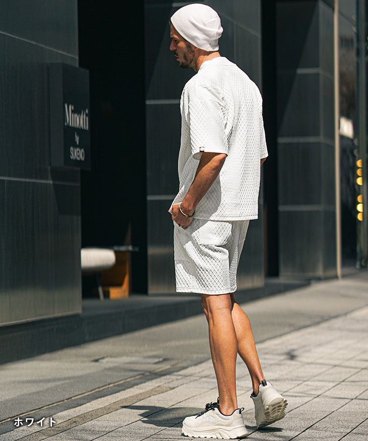 SOMEDIFF セットアップ メンズ 上下セット ハーフパンツ Tシャツ