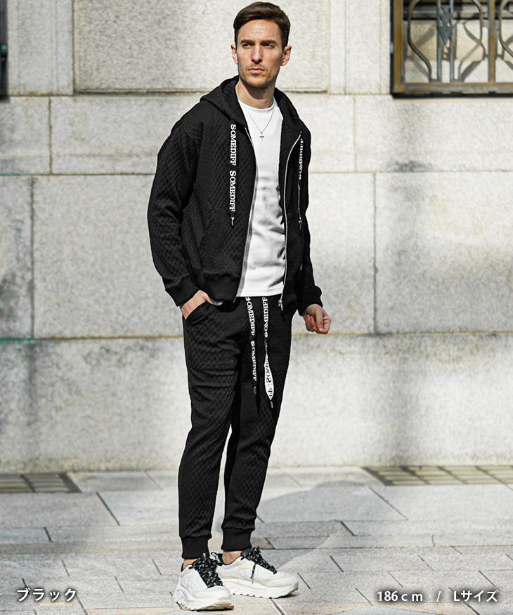 SOMEDIFF（サムディフ） セットアップ メンズ パーカー ジョガーパンツ