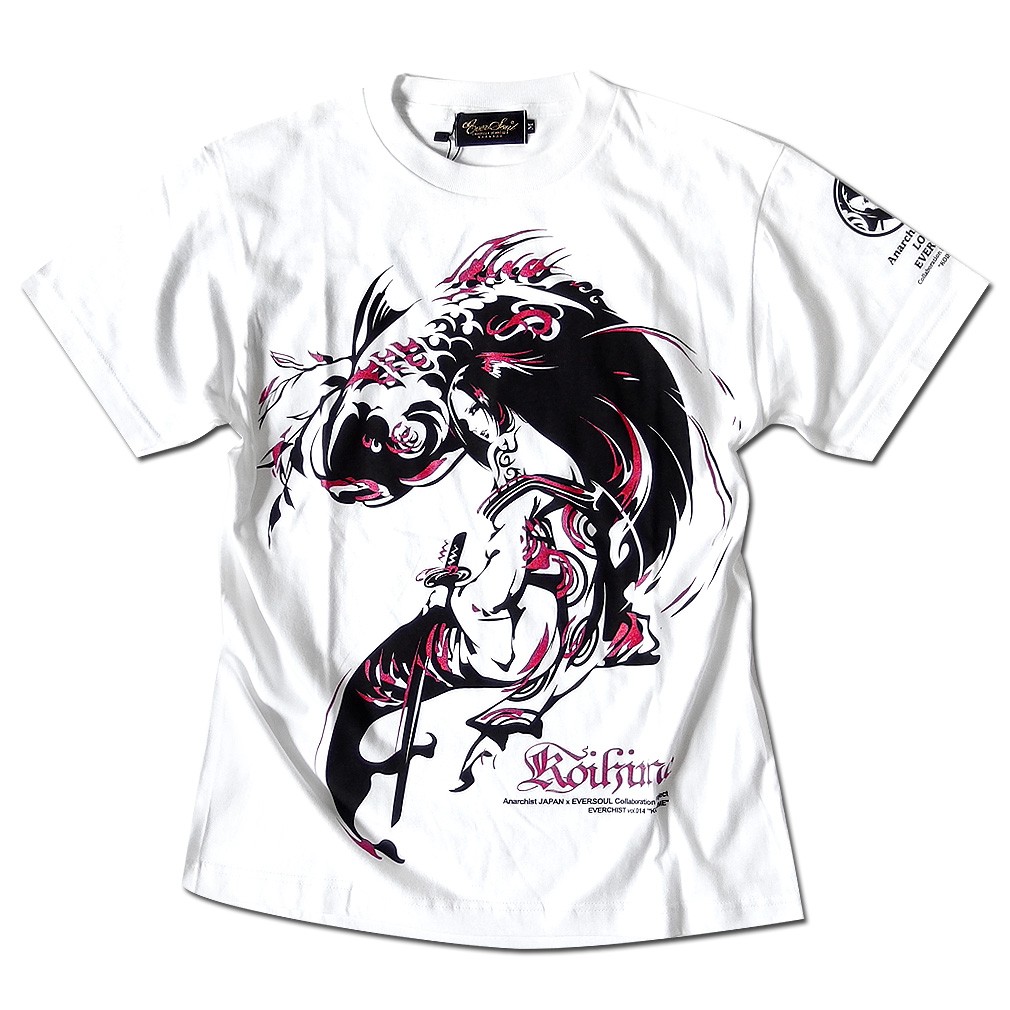EVERSOUL Anarchist JAPAN Tシャツ メンズ 和柄 ガールプリント 女の子