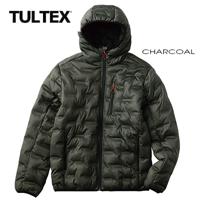 中綿ジャケット ジップパーカー メンズ TULTEX ストレッチ 防風 防寒 保温 暖かいアウトドア...