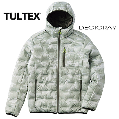 中綿ジャケット ジップパーカー メンズ TULTEX ストレッチ 防風 防寒 保温 暖かいアウトドア...