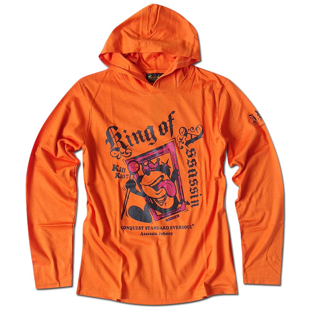 殺し屋ジョニー ロンT 長袖 ロングTシャツ メンズ フード 日本製