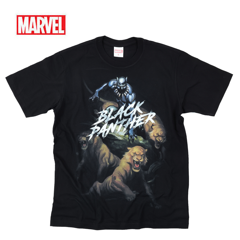 MARVEL マーベル Tシャツ 半袖 ブラックパンサー アベンジャーズ スパイダーマン ソー アメ...