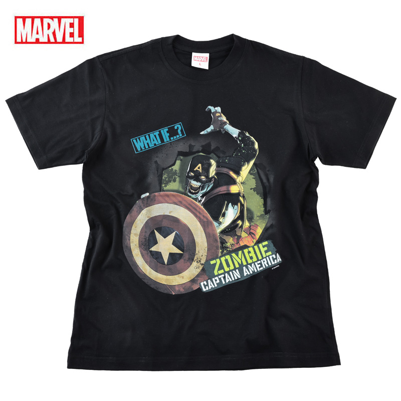 MARVEL マーベル Tシャツ メンズ 半袖 WHAT IF ホワット イフ ゾンビ キャプテンアメリカ アベンジャーズ アメコミ グッズ ギフト ペアルック 誕生日プレゼント｜eversoul｜02