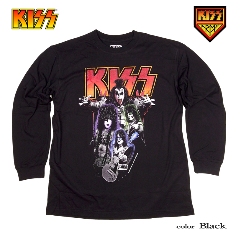 KISS ロンT kiss 長袖Tシャツ メンズ バンドT キッス レディース リブ