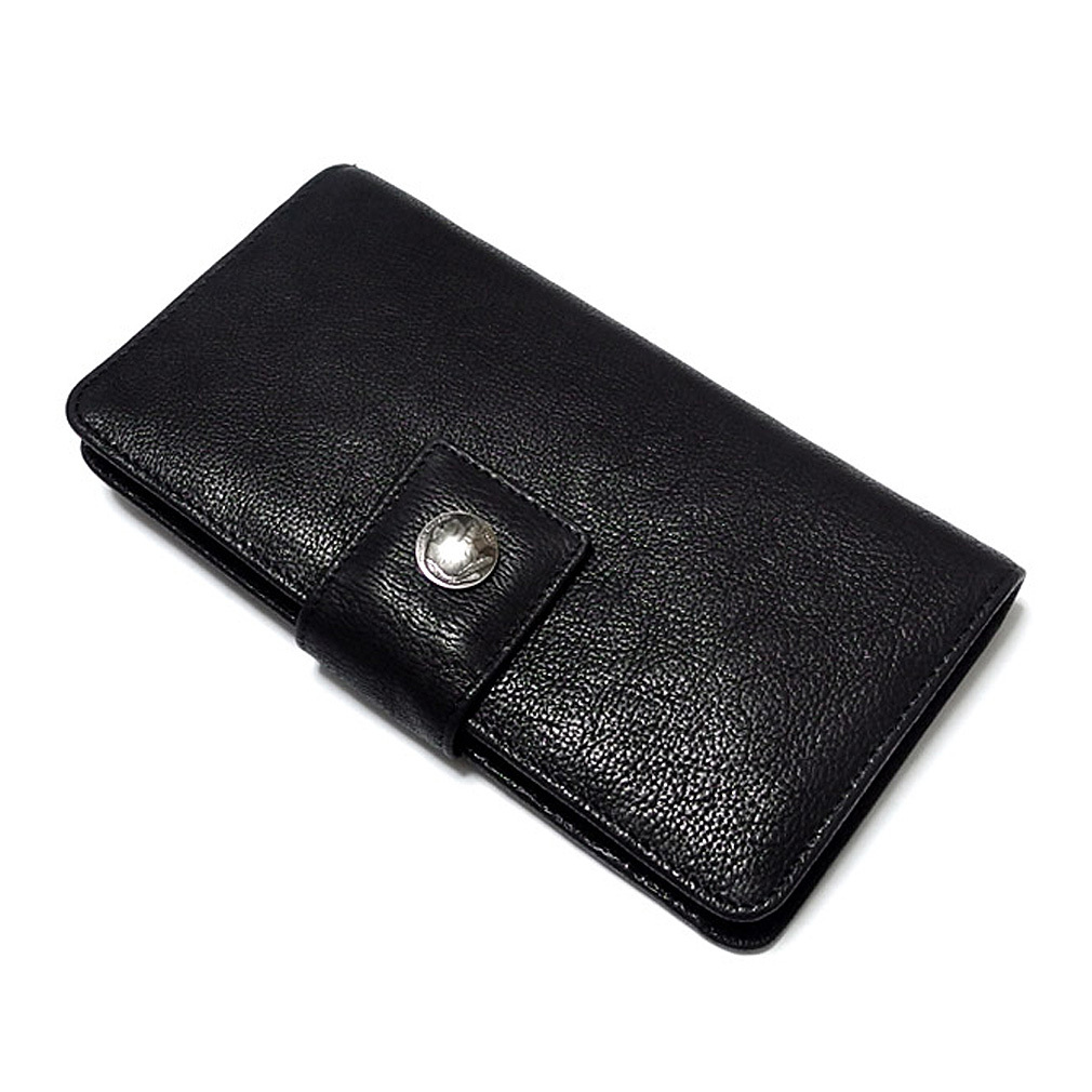 黒革長財布 皮のベルト