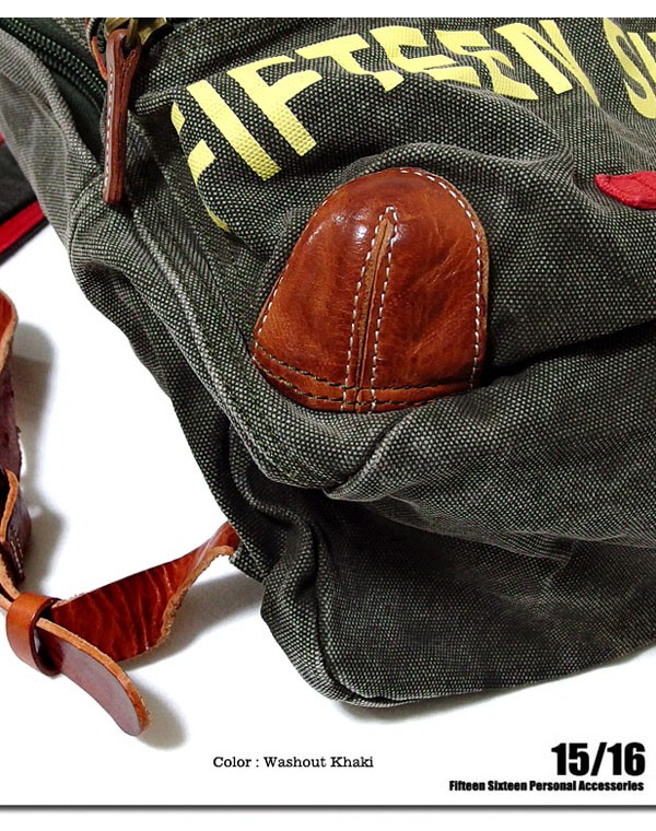 ヴィンテージ　ミリタリー　リュック　レザー カーキ アウトドア　キャンプ　登山 a1.jpg