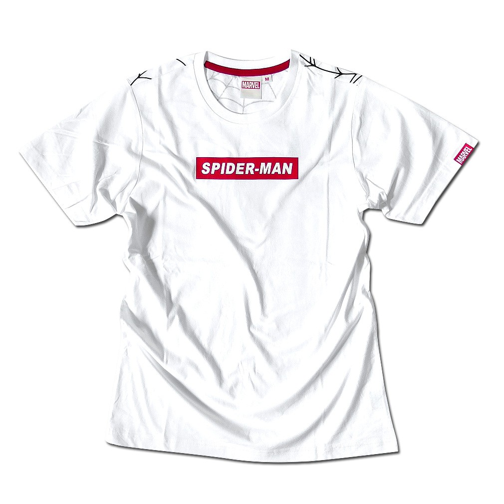 スパイダーマン マーベル MARVEL キャラクター ボックスロゴ Tシャツ