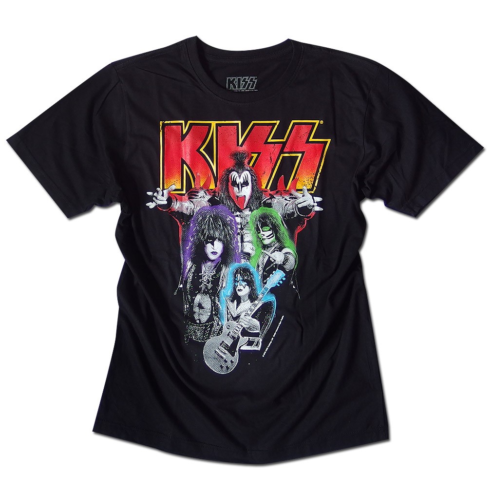 KISS キッス Ｔシャツ メンズ バンドT ロック メンバー グッズ ロゴ 夏フェス 半袖