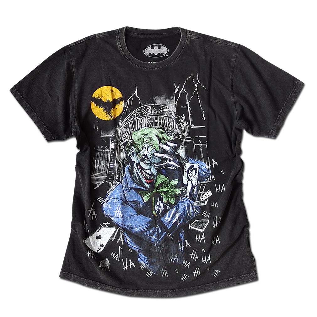 ジョーカー Tシャツ メンズ バットマン BATMAN JOKER グッズ 半袖 シャツ アメコミ DCコミックス 銀箔 プリント