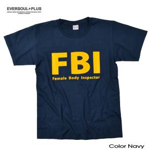 Tシャツ 半袖 おもしろTシャツ メンズ FBI 検査官 ネタT レディース ペアルック 誕生日プレ...