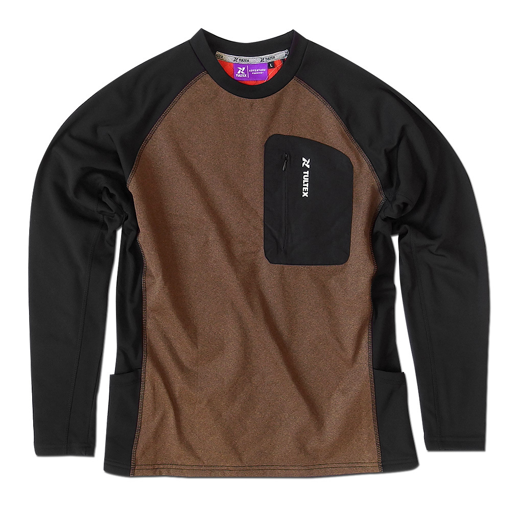TULTEX ロンT フリース裏地 カットソー 長袖 Tシャツ メンズ