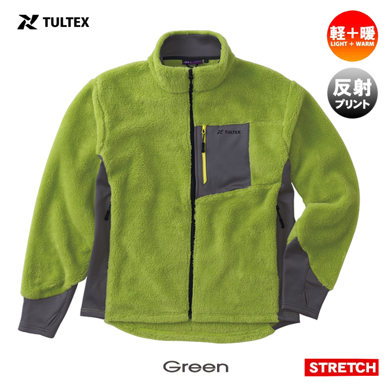 TULTEX ボア フリース ジャケット ブルゾン メンズ 暖かい ポケ