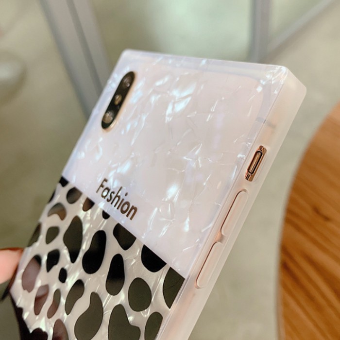 iPhoneケース アニマル 柄 スクエア 豹柄 スマホケース