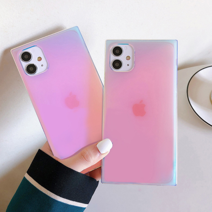 iPhone13 iPhoneケース オーロラ スクエア 多機種対応 mini Pro