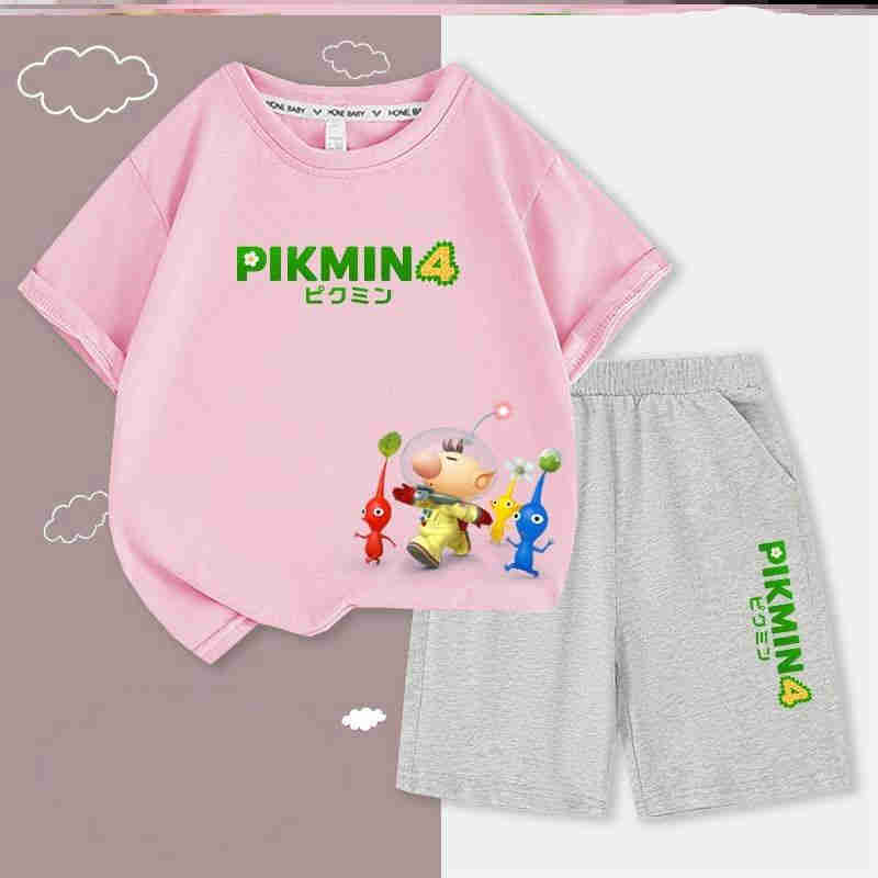 ピクミン 子供服 上下セット 半袖 Tシャツ 半ズボン キッズ 2点セット