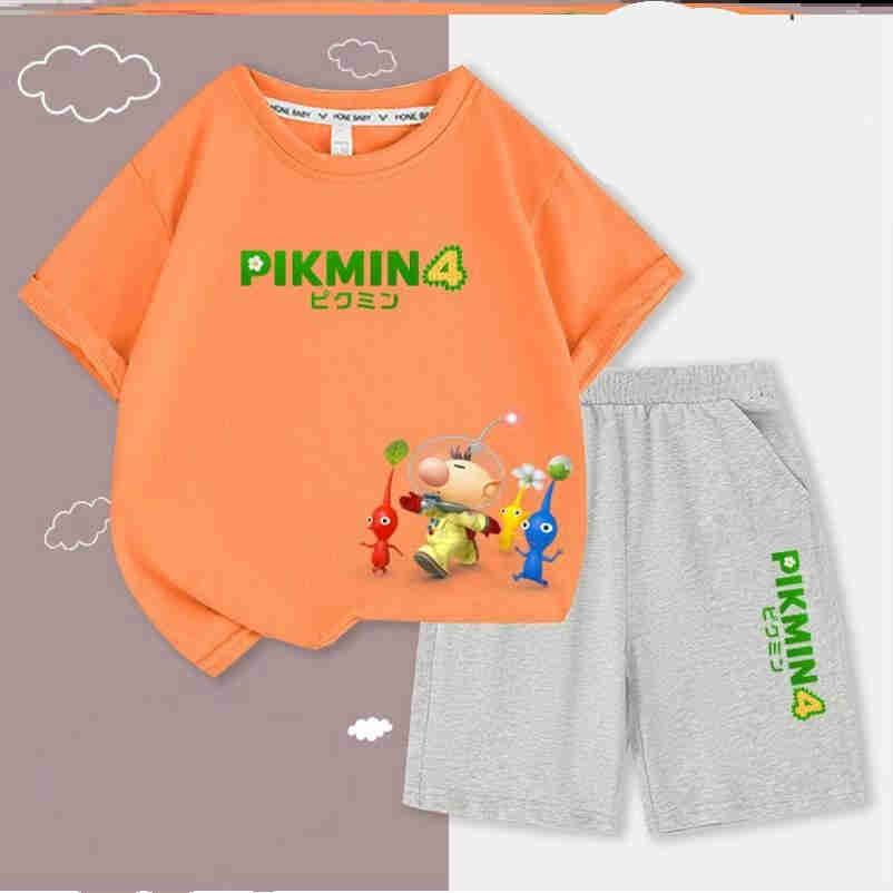 ピクミン 子供服 上下セット 半袖 Tシャツ 半ズボン キッズ 2点セット