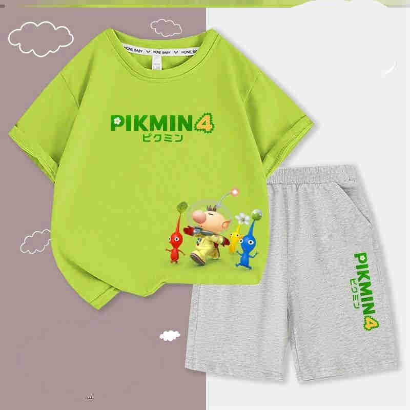 ピクミン 子供服 上下セット 半袖 Tシャツ 半ズボン キッズ 2点セット