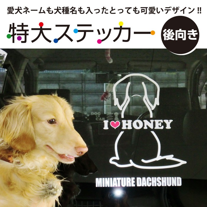 名入れ無料 車 ステッカー 愛犬ネーム入り特大ステッカー 犬 ペット 転写シール 耐水 おしゃれ オーダーメイド プレゼント ギフト Dsm Name01 Everypet 通販 Yahoo ショッピング