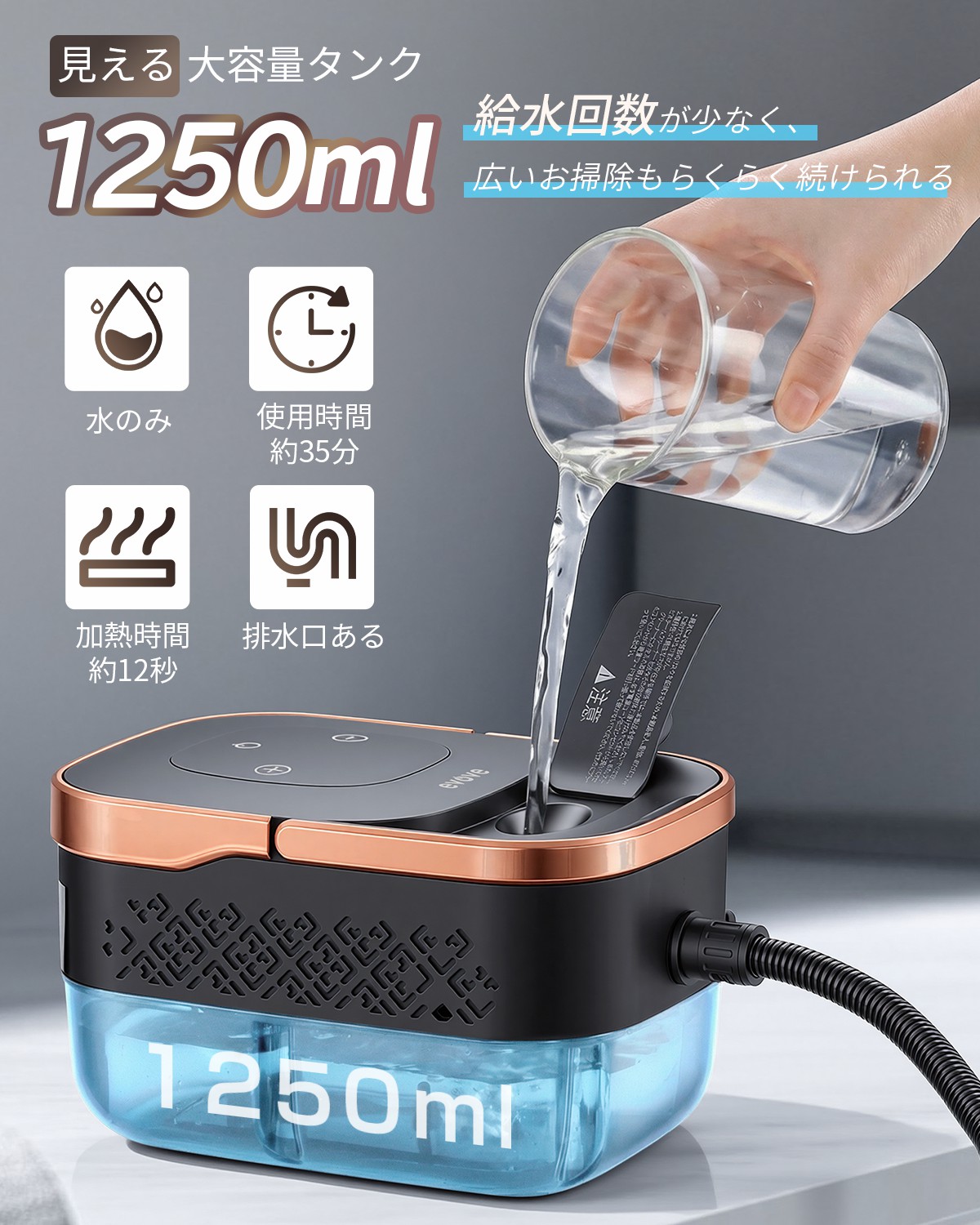 【高温洗浄】【洗剤不要】【いろんな所に使える】スチームクリーナー Amazon | AXFIVE スチームクリーナー 高耐久キャニスタースチーマー 28