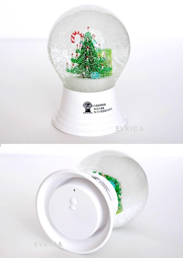 スノードーム Vienna Snowglobe 4.5cm 白と黒のネコ (ヴィエナ　スノーグローブ)