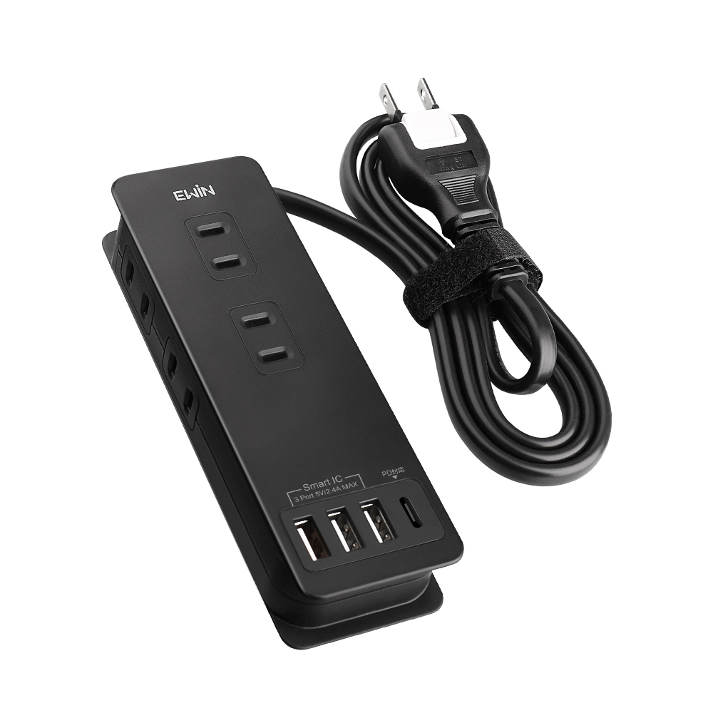 電源タップ usb コンセント 4個AC口+4USB充電ポート Type-C充電ポート