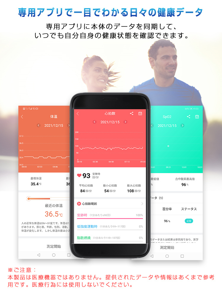 スマートウォッチ 心拍 血圧 血中酸素