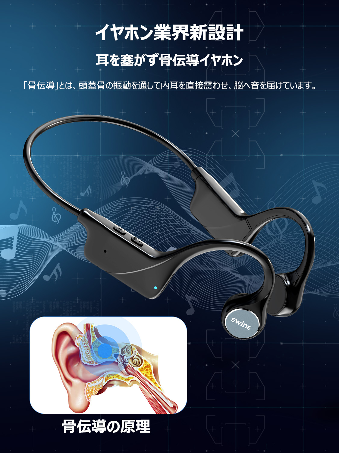 SALE/76%OFF】【SALE/76%OFF】骨伝導 イヤホン Bluetooth イヤホン 骨伝導 ヘッドホン 耳掛け式 2台同時接続 Bluetooth5.2 EDR搭載 骨伝導ワイヤレスイヤホン ブルートゥースイヤホン イヤホン、ヘッドホン サンワサプライ ステレオイヤホン(ブルー) MM-HP117BL