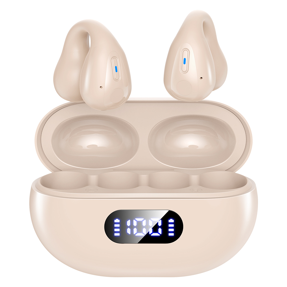 ワイヤレスイヤホン 骨伝導イヤホン Bluetooth5.3 ヘッドホン 耳掛け式 ブルートゥース イヤホン 残量表示 耳クリップ型 Hi-Fi高音質 iPhone Android 対応｜ewin｜04