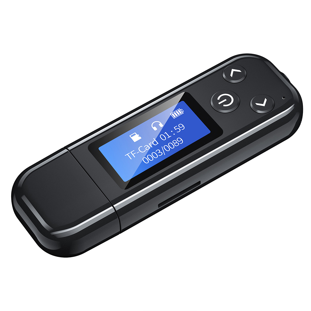【一台4役】トランスミッター レシーバー Bluetooth 5.3 LCDディスプレイ付き 送信 受信 TFカード再生 カードリーダ ハンズフリー ナビゲーション放送 低遅延｜ewin｜02