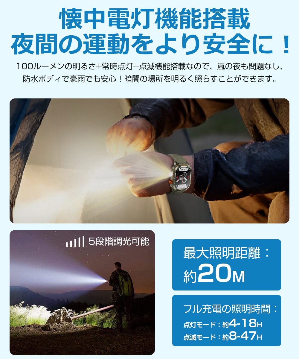 スマートウォッチ 大画面